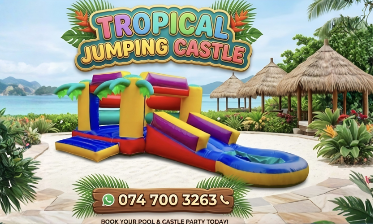 Tropical Jumping Castle 6m x 3m